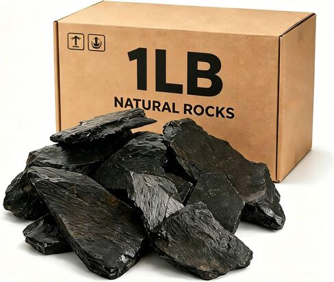 1LB Natural Slate Aquarium Rocks -2-5 Inch PH Neutral Fish Tank Rocks in Kuwait
