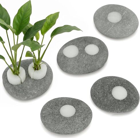 Ronyes 5-Pack Natural River Stone Aquarium Plant Weights, 0.79 Inch Hole in Kuwait