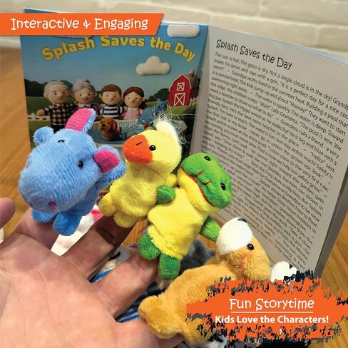 Finger Puppet Set | Fun on the Farm Storytime | Learning Aid | 12-Pack | Read to Toddlers, Preschool Students & Children - Storytelling Reading Rhyme Book in Kuwait