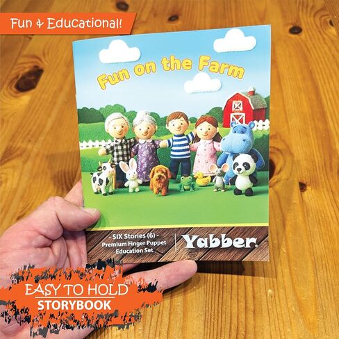 Finger Puppet Set | Fun on the Farm Storytime | Learning Aid | 12-Pack | Read to Toddlers, Preschool Students & Children - Storytelling Reading Rhyme Book in Kuwait