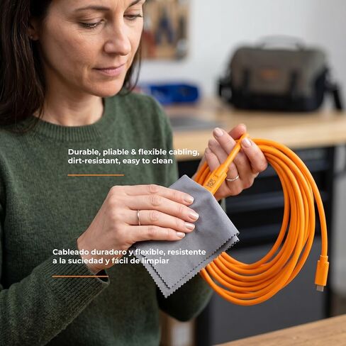 TetherPro USB-C to USB-C, 5Gbps Gen 1, 15' (4.6m), High-Visibility Orange in Kuwait