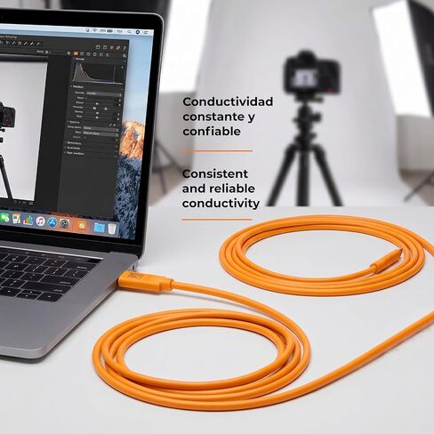 TetherPro USB-C to USB-C, 5Gbps Gen 1, 15' (4.6m), High-Visibility Orange in Kuwait