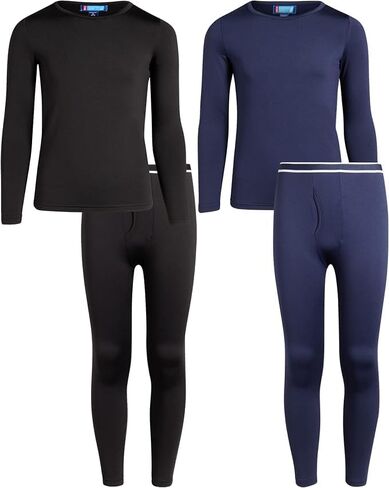 Thermal Underwear Set – 4 Piece Brushed Fleece Top and Long Johns (2T-16) in Kuwait