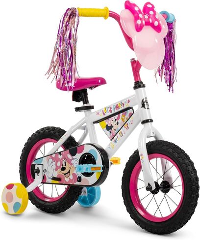 Huffy 12" Disney Minnie Mouse Kids Bike with Lights, Fits Riders 37"-42" in Kuwait