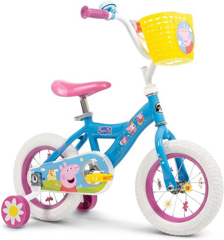 Huffy 12" Peppa Pig Kids' Bike with Front Basket, Stickers, and Bell in Kuwait