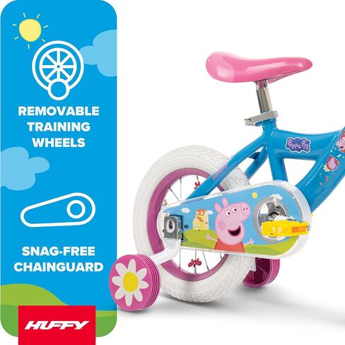 Huffy 12" Peppa Pig Kids' Bike with Front Basket, Stickers, and Bell in Kuwait