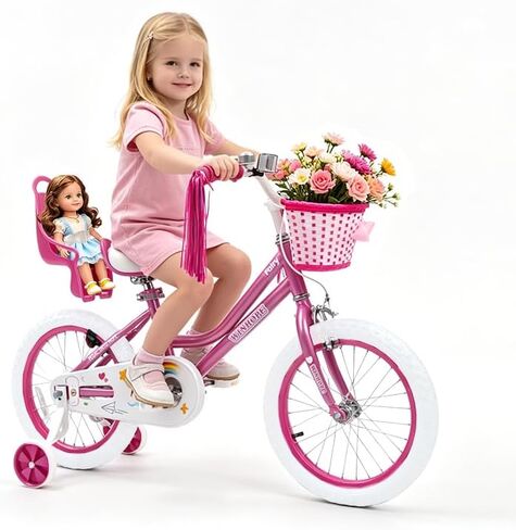 WinHope Fairy Girls Bike with Doll Seat, 12-20 Inch Kids Bike for Ages 2-12 in Kuwait