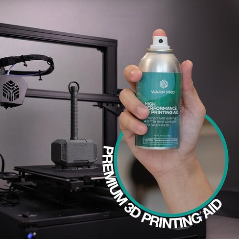 Warp Pro – 3D Printer Bed Adhesive Aerosol Glue Spray – Fix 3D Print Warping - No More Glue Sticks - Spray on, Water Washable, Adhesive Solution for All Filament 3D Printer Build Plates in Saudi Arabia