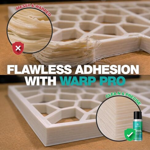Warp Pro – 3D Printer Bed Adhesive Aerosol Glue Spray – Fix 3D Print Warping - No More Glue Sticks - Spray on, Water Washable, Adhesive Solution for All Filament 3D Printer Build Plates in Saudi Arabia