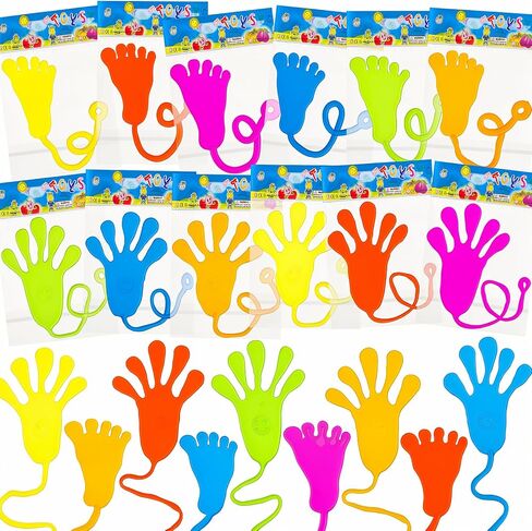 50 PCS Glow Sticky Hands Bulk for Kids, Halloween Goodie Bag Stuffers in Saudi Arabia