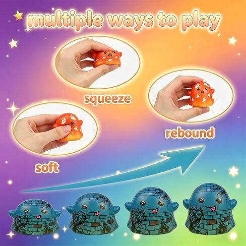 24 Pack Halloween Ghost Slow Rising Squishies Halloween Squishy Toys for Kids Boys Girls Halloween Party Favors Halloween Treat Bags Gifts in Saudi Arabia