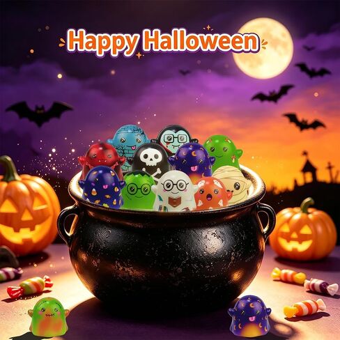 24 Pack Halloween Ghost Slow Rising Squishies Halloween Squishy Toys for Kids Boys Girls Halloween Party Favors Halloween Treat Bags Gifts in Saudi Arabia