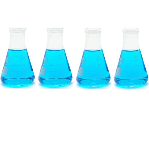 قارورة زجاجية قارورة Erlenmeyer ذات الفم الضيق 1000 مل قوارير متدرجة مع سدادة (مفردة) in Kuwait