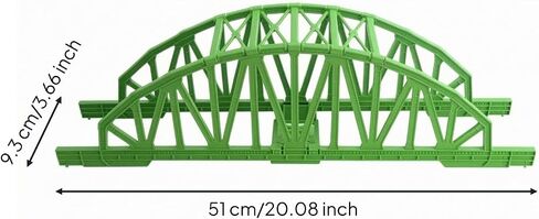 Toy Train Track Bridge Connector for Model Railway Layouts with Sturdy Construction and Elevated Span Design Suitable for Kids Creative Storytelling Play and Hobby Train Displays, Style B in Saudi Arabia