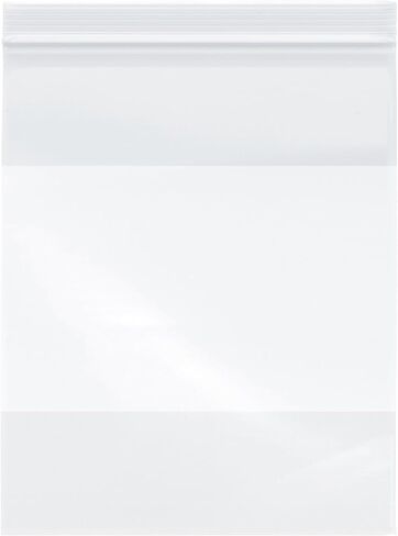 Plymor Heavy Duty Plastic Reclosable Zipper Bags With White Block, 4 Mil, 8" x 10" (Pack of 200) in Kuwait
