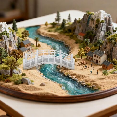 SOIMISS Dollhouse Miniature Bridge Vintage Arch Bridge for DIY Bonsai Micro Garden Decor for Terrarium Fairy Tale Garden Accessory Small Craft for Dollhouse Scene in Saudi Arabia