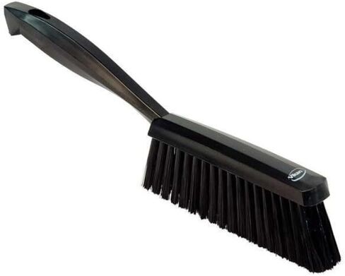 Vikan 45879 Bench Cleaning Brush, Polypropylene/Polyester Soft Bristle Dustpan Brush & Sweeper With Handle, 14-Inch, Black in Kuwait