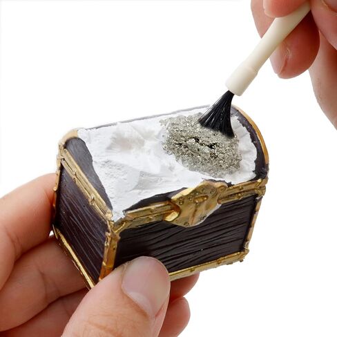 DANCING BEAR Treasure Chest Dig Kit Party Pack for 12 Kids, Excavate 12 Surprise Real Gems & Crystals, STEM Education, Fun Pirate Booty Hunt, Science Activity Gift Sets for Girls and Boys in Saudi Arabia