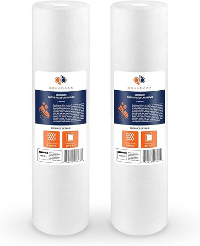 Aquaboon 1 ميكرون 20 × 4.5 خرطوشة بديلة لفلتر مياه الرواسب | ترشيح الرواسب المنزلية بالكامل | متوافق مع AP810-2، SDC-45-2005، FPMB-BB5-20، P5-20BB، FP25B، 155358-43، عبوتان in Kuwait