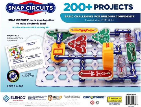 SNAP CIRCUITS 203 STEM Electronics Kit, 200+ Projects, Ages 8+ in Kuwait