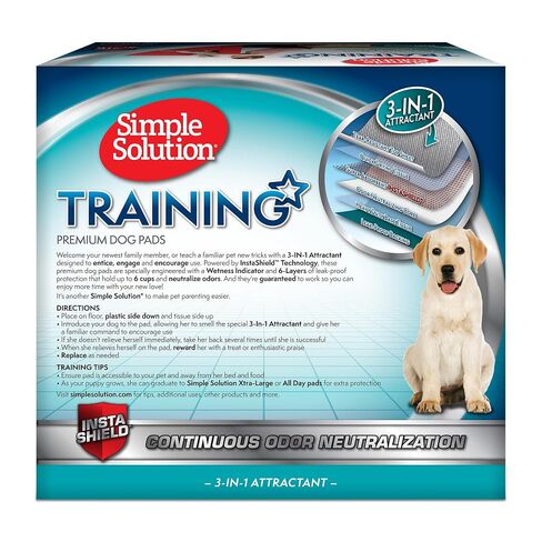 Simple Solution Large Puppy Training Pads, Leak Proof, 23"x24" 100 Count in Kuwait