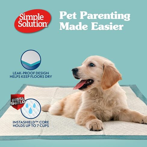 Simple Solution Large Puppy Training Pads, Leak Proof, 23"x24" 100 Count in Kuwait