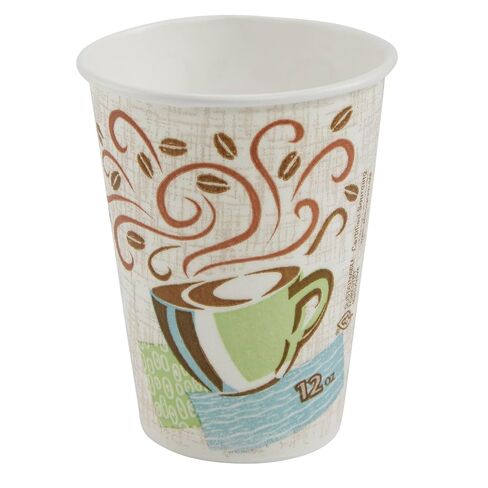 Dixie PerfecTouch 12 oz. Insulated Paper Hot Coffee Cup by GP PRO (Georgia-Pacific), Coffee Haze, 5342CDSBP, 160 Cups Per Case, Coffee Haze Design in Saudi Arabia