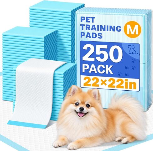 VISRIE 250 Pack Puppy Pads 22" x 22", 6-Layer, Super Absorbent Dog Pee Pads in Saudi Arabia