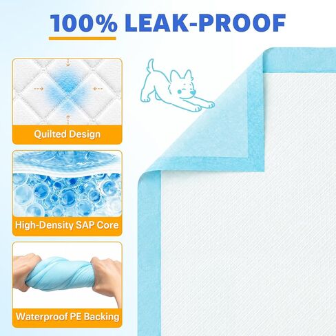 VISRIE 250 Pack Puppy Pads 22" x 22", 6-Layer, Super Absorbent Dog Pee Pads in Saudi Arabia