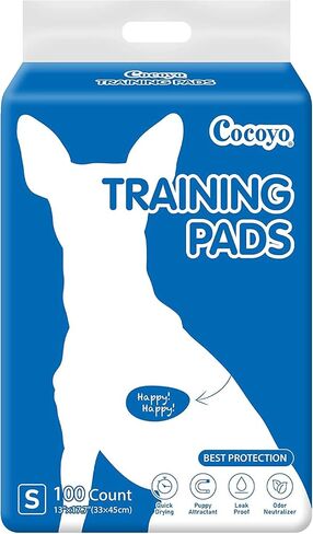 COCOYO Best Value Training Pads 100 Count 13“ by 17.7"| Dog Pee Pads | Super Absorbent Puppy Pads,Blue in Kuwait