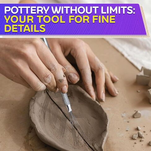 2 Pcs Pottery Scoring Tool Ceramics, 5.33 In, Stainless Steel Pottery Tools in Saudi Arabia