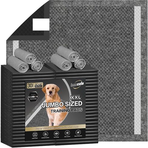 IMMCUTE XXL Puppy Pads 36"X44", 30 Ct, Jumbo-Size Dog Training Pads for Large Breed or Multiple Dogs, Pee Pads Extra Large with Adhesive Strip, Odor Control Dog Potty Pads in Kuwait