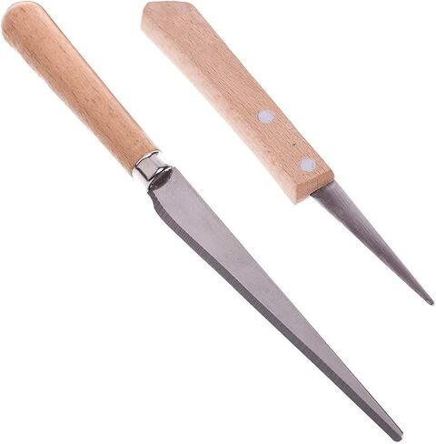 2pcs-Wooden Handle Fettling Knife for Pottery/Sculpting/Ceramic/Polymer Clay Carving Modeling Craft Art DIY Tools in Saudi Arabia