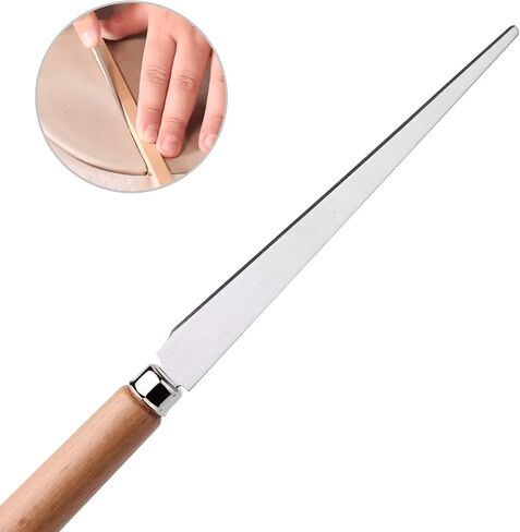 2pcs-Wooden Handle Fettling Knife for Pottery/Sculpting/Ceramic/Polymer Clay Carving Modeling Craft Art DIY Tools in Saudi Arabia