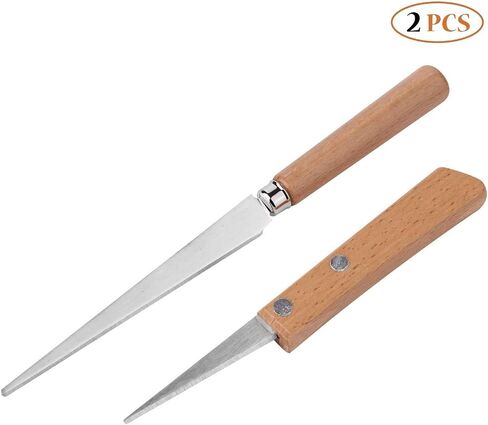2pcs-Wooden Handle Fettling Knife for Pottery/Sculpting/Ceramic/Polymer Clay Carving Modeling Craft Art DIY Tools in Saudi Arabia
