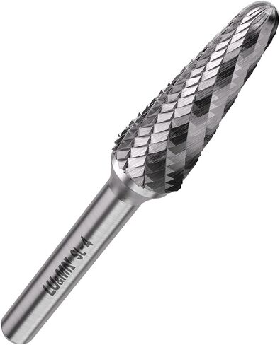 Tungsten Carbide Burr Ball Shape SD-5, Double Cut Rotary Burrs File(1/2''cutter Dia ， 1/2''Cutter Length) with 1/4'' Shank dia, 3 pcs, used for metalwork, tool making, engineering, grinding by LU&MN in Kuwait