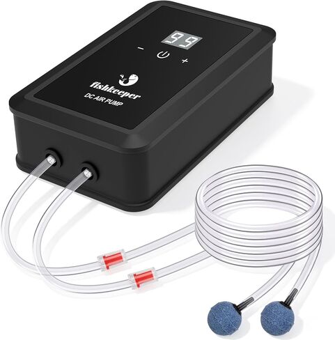 fishkeeper Rechargeable Aquarium Air Pump, 5W Dual Outlet Oxygen Pump in Saudi Arabia