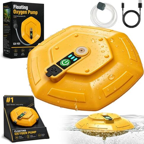 Aerator for Fish Live Minnows Bucket Bait with Fishing Floats Tank Air Bubbler Rechargeable Floating Pump Cooler Basket Portable Well Continuous Oxygen Faucet Tanks Bubble in Saudi Arabia