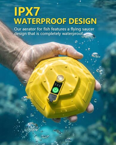 Aerator for Fish Live Minnows Bucket Bait with Fishing Floats Tank Air Bubbler Rechargeable Floating Pump Cooler Basket Portable Well Continuous Oxygen Faucet Tanks Bubble in Saudi Arabia