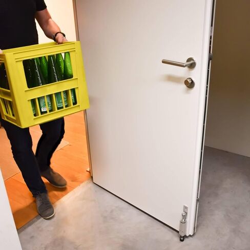 Kickdown Door Stop - Heavy Duty Door Stopper with Kick Down Step - Foot Operated Door Holder for Outdoor and Commercial Use in Kuwait