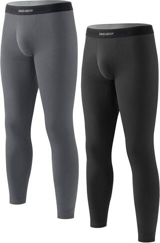 DAVID ARCHY Men’s Lightweight Thermal Underwear - Breathable Comfort for Cool Weather, Ideal for Active Use in -5°C~5°C in Kuwait