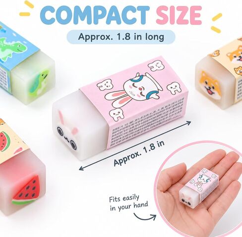 50 Pcs Eraser Bulk Classroom Office Fun Kawaii Erasers for Party Favors Stocking Fillers Daily Prizes Gift Filling Stocking Fillers Easter Egg Stuffers in Kuwait