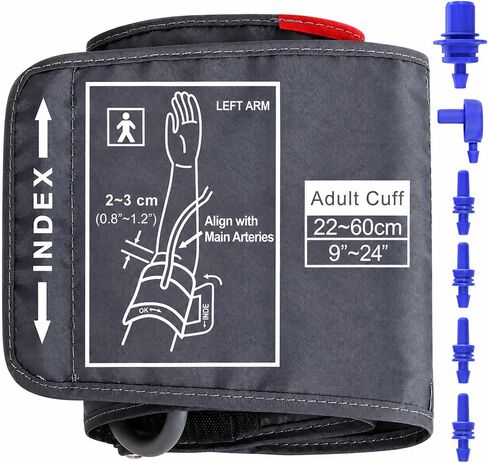 Pediatric Replacement Blood Pressure Cuff - Small, Child-Friendly BP Cuff for Kids & Women, 5.9-9.5" Arm Circumference, Compatible with Omron Monitors - 5 Connectors in Kuwait