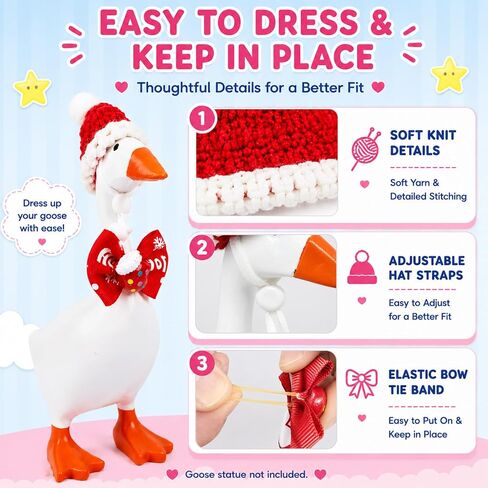 8 Sets 7 Inch Desk Goose Outfits, Year-Round Goose Clothes for Every Season in Kuwait