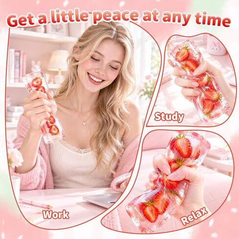 Crunchy Coconut Oil Butter Squishy,Clear Butter-Shaped Sensory Squish,Zero-Bounce-Back Squeeze Toy Alternative,Desk Decor & Birthday Gift for Adults in Saudi Arabia