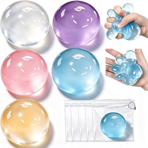 5 Pcs Coconut Oil Squishy, Shapeable No Rebound Sensory Ball, Fun Fidget Toy for Study Work Relaxation, Desk Decor, Great Gift for Adults & Kids (Candy Color) in Saudi Arabia