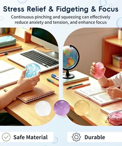 5 Pcs Coconut Oil Squishy, Shapeable No Rebound Sensory Ball, Fun Fidget Toy for Study Work Relaxation, Desk Decor, Great Gift for Adults & Kids (Candy Color) in Saudi Arabia
