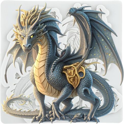 Dragon Silicone Molds Flying Dragon Polymer Clay Mold Set of 4 in Saudi Arabia