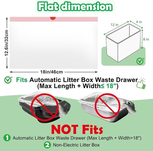 SZEE 120 Count 18x12.6 Inch Drawstring Automatic Cat Litter Box Waste Bags in Saudi Arabia