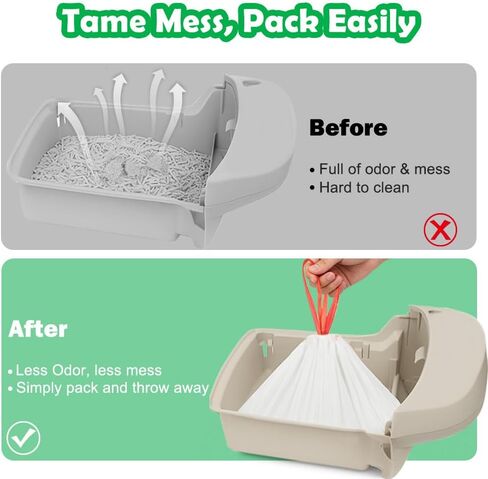 SZEE 120 Count 18x12.6 Inch Drawstring Automatic Cat Litter Box Waste Bags in Saudi Arabia